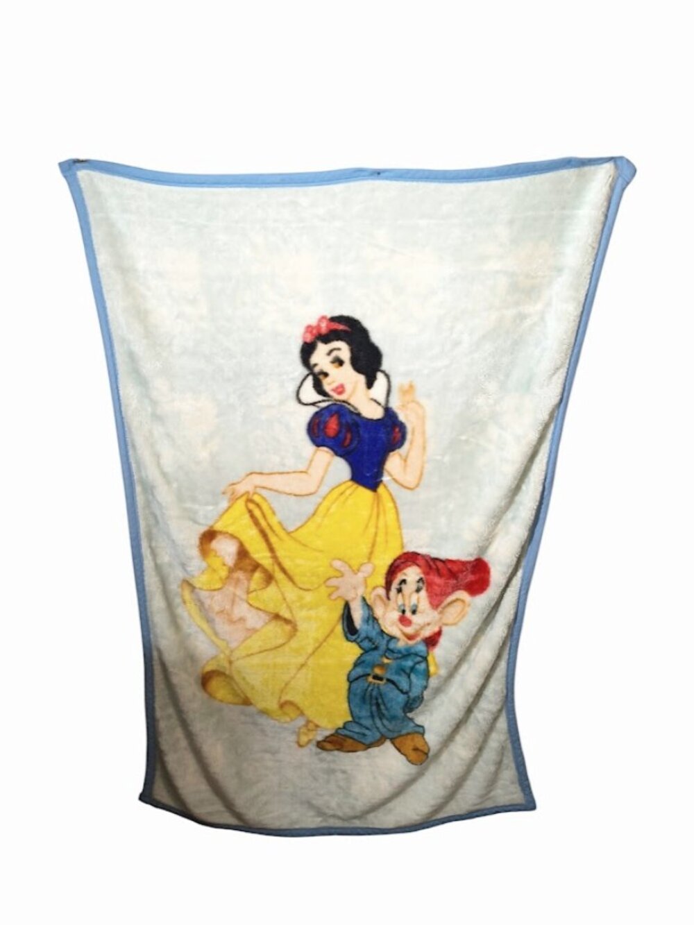 Vintage Snow White & Dopey Throw Plush Blanket 41" X 59"
